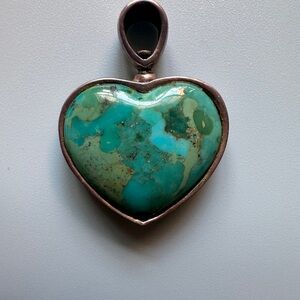 Reversible Turquoise Heart Pendant